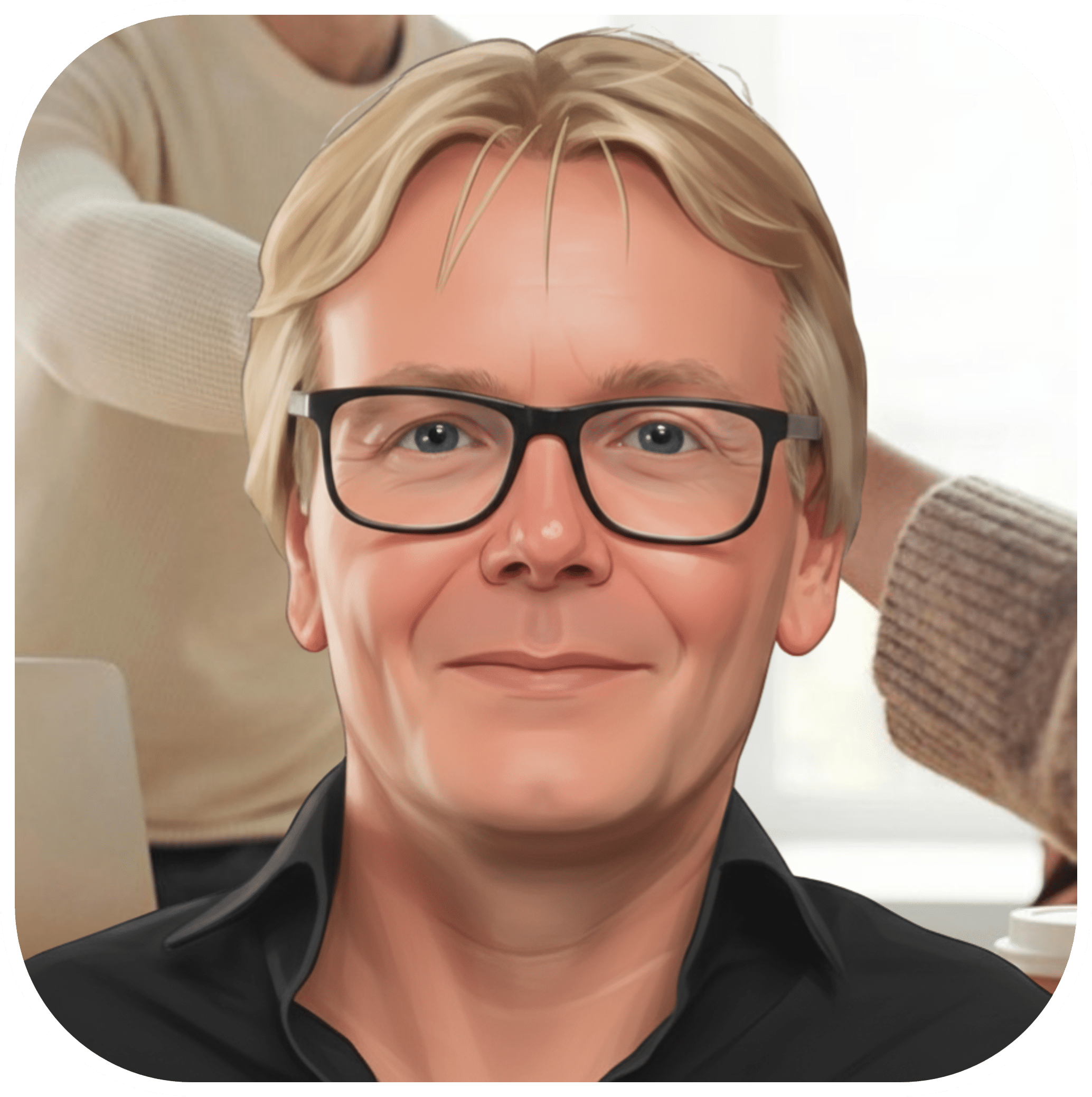 پرتره الکساندر هارمسِن برای رزومه و خدمات مربیگری مصاحبه او.