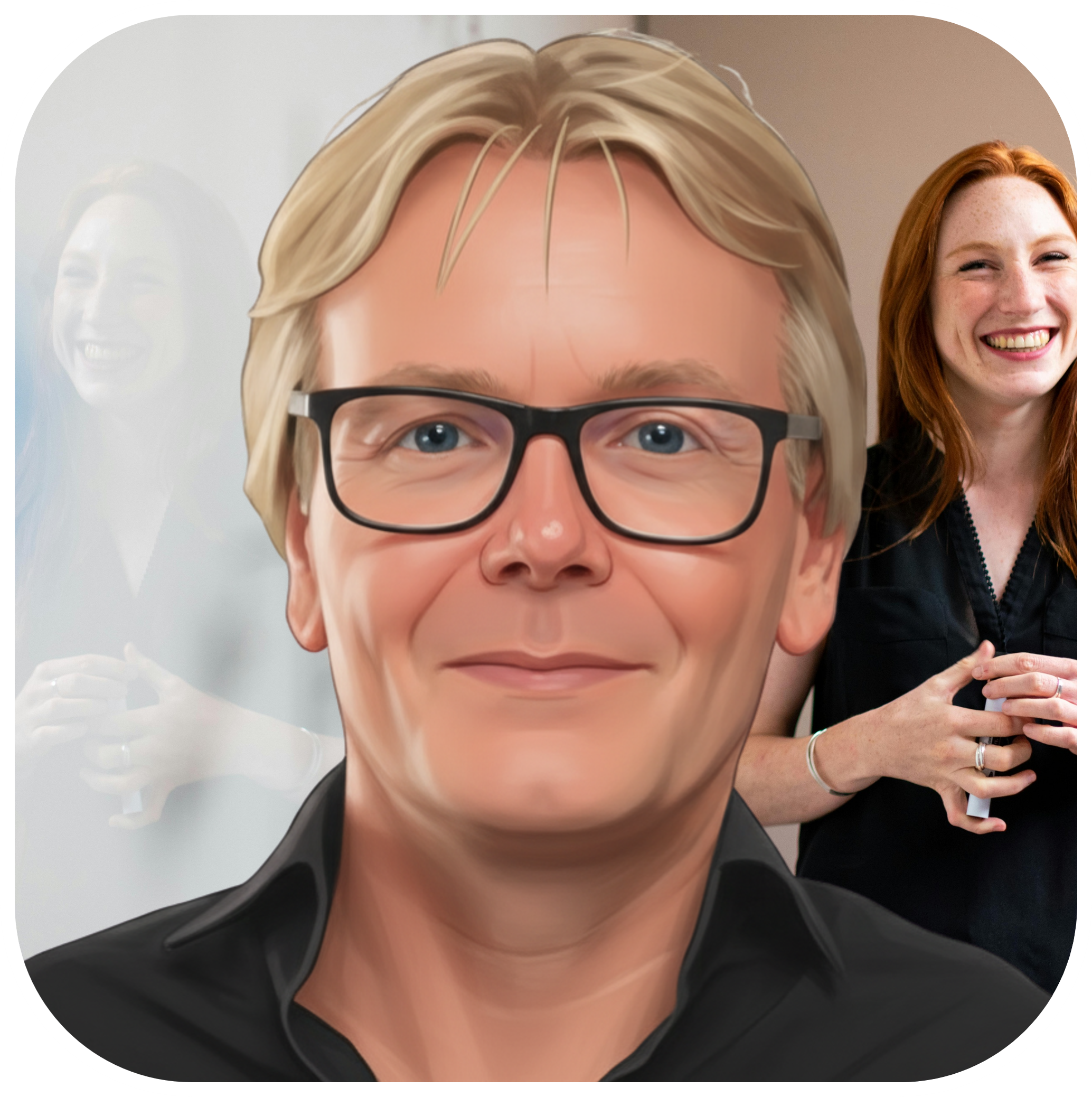 پرتره الکساندر هارمسِن برای ارائه، مربیگری و خدمات آموزشی او.